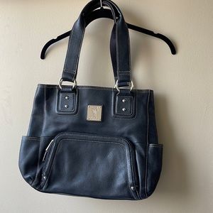 Black Tignanello leather handbag